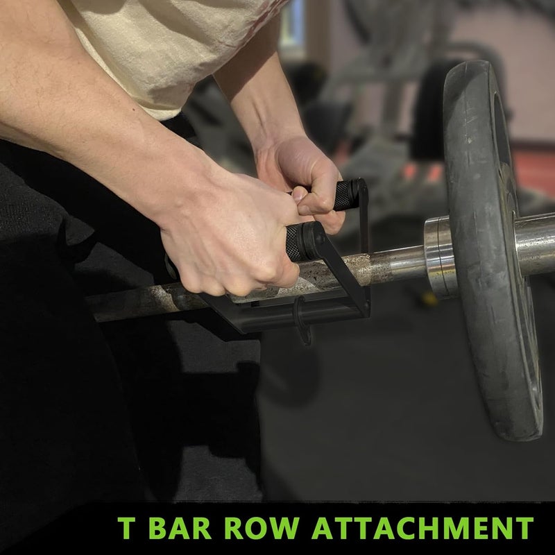 Howffite Double D Row Handle Cable Attachment for Weight Workout, Steel with Non-Slip Rubber Grip (Black) - Image 3